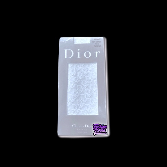 Dior White Oblique Monogram Sheer Stocking Socks - Picture 2 of 15